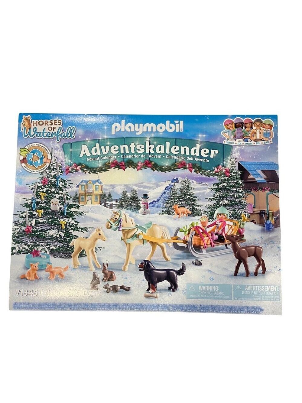 Playmobil Horses Of Waterfall Adventskalender 71345 With 68-Piece Festive Scene